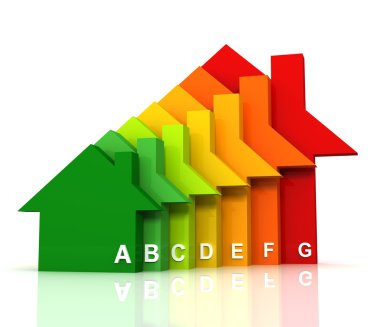 enerji verimliliği grafik konsept illüstrasyon bar