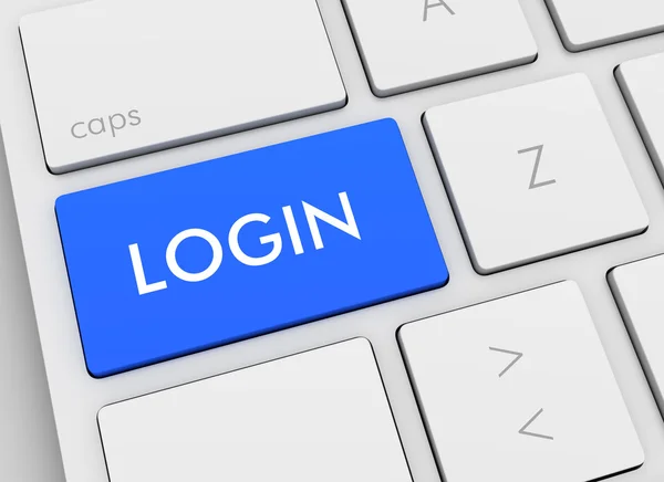 Login keyboard concept illustration — Stock Photo, Image