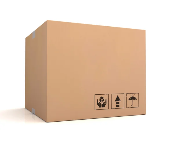 Порожня картонна коробка концепція ілюстрація — стокове фото