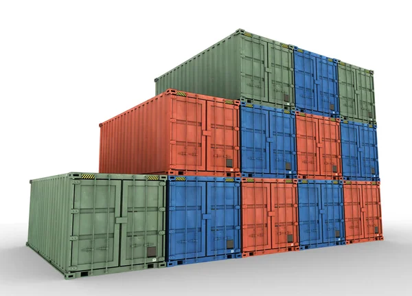 Concetto di container da carico illustrazione — Foto Stock