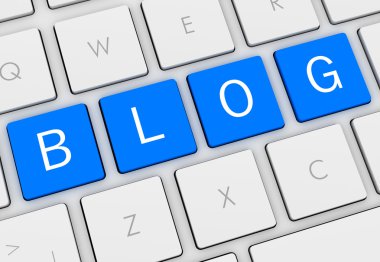 Blog klavye konsept illüstrasyon