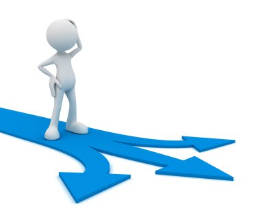 yön seçim konsept illüstrasyon