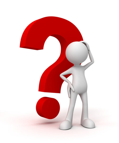 question mark and man concept illustration