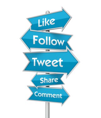 sosyal medya afişlerin konsept illüstrasyon