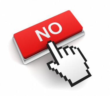 hiçbir düğme kavramı 3d çizim