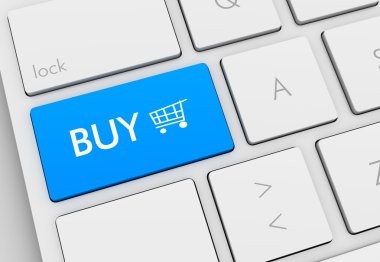 klavye kavramı 3d resimde satın