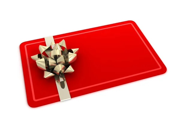 Concepto de tarjeta de regalo en blanco 3d ilustración — Foto de Stock