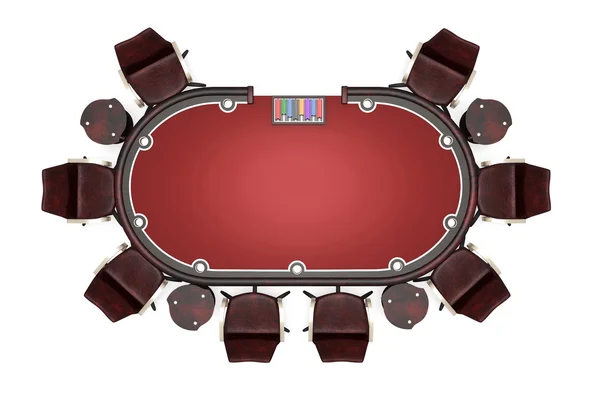 Mesa de poker conceito ilustração 3d — Fotografia de Stock