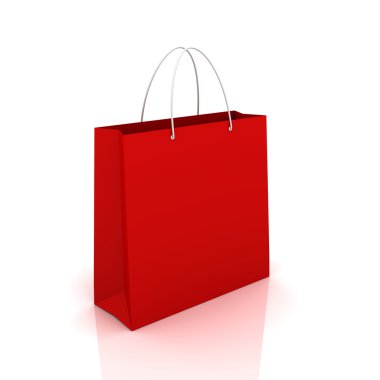 tek alışveriş çantası kavramı 3d çizim