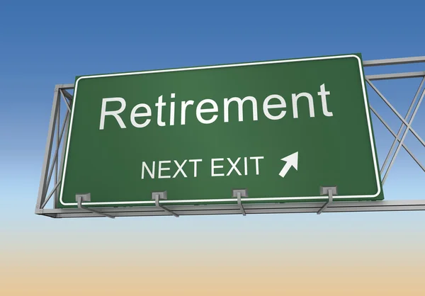 Retirement road sign — Stock Photo, Image