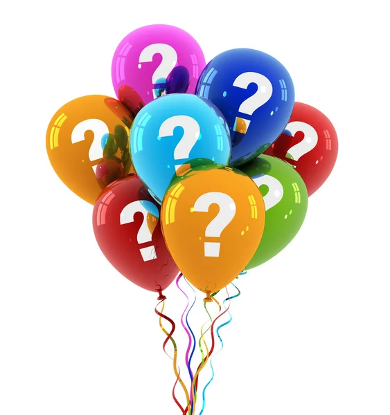 Question balloon concept 3d illustration — Stock Photo, Image