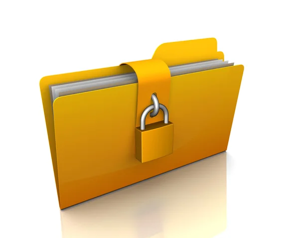 Folder security concept 3d illustration — Stock Photo, Image