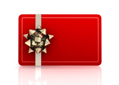boş hediye kart kavramı 3d çizim