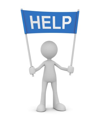 Holding yardım kavramı 3d çizim