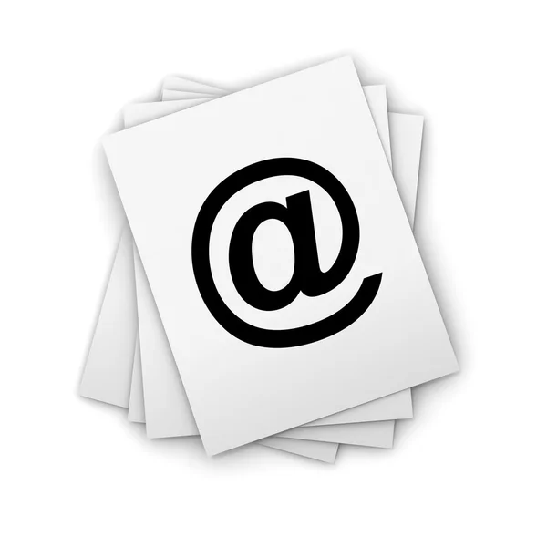 Concepto de pila de correo electrónico 3d ilustración — Foto de Stock