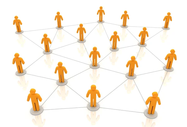 People network connections concept 3d illustration — Stock Photo, Image