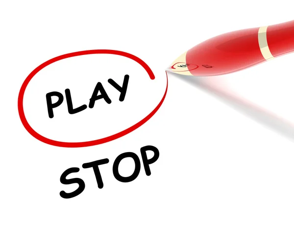 Play stop concept illustrazione 3d — Foto Stock