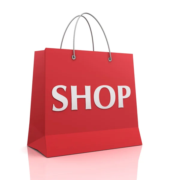 Singolo shopping bag concetto 3d illustrazione — Foto Stock