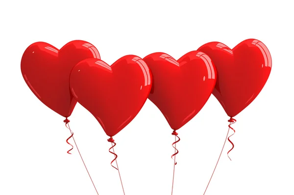 Heart balloons concept 3d illustration — Stock Photo, Image