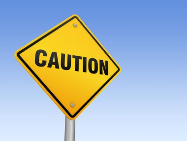 caution road sign