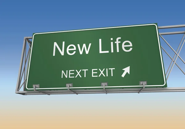 New life road sign — Stock Photo, Image