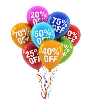 Satılık balon kavramı 3d illüstrasyon