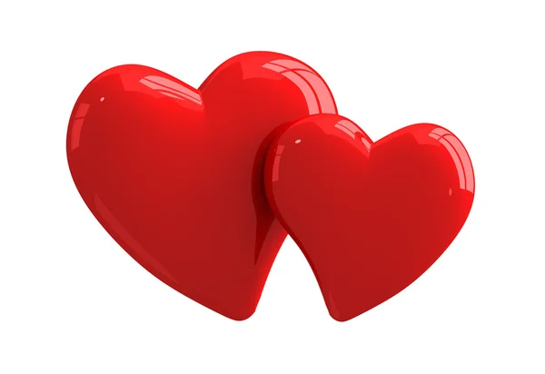Concepto corazones 3d ilustración — Foto de Stock