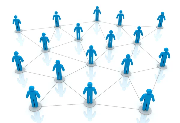 People network connections concept 3d illustration — Stock Photo, Image