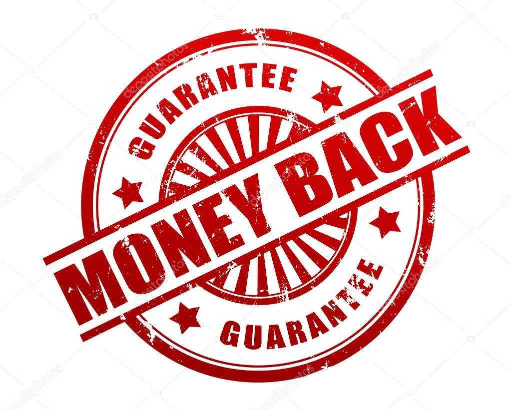 money back guarantee stamp concept 3d illustration