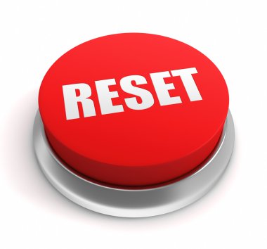 reset button concept 3d illustration clipart