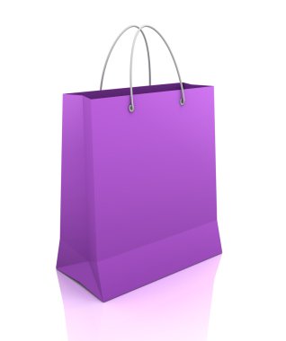 tek alışveriş çantası kavramı 3d çizim