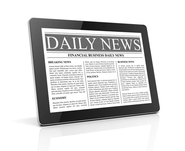 News on tablet concept 3d illustration — Stock Photo, Image