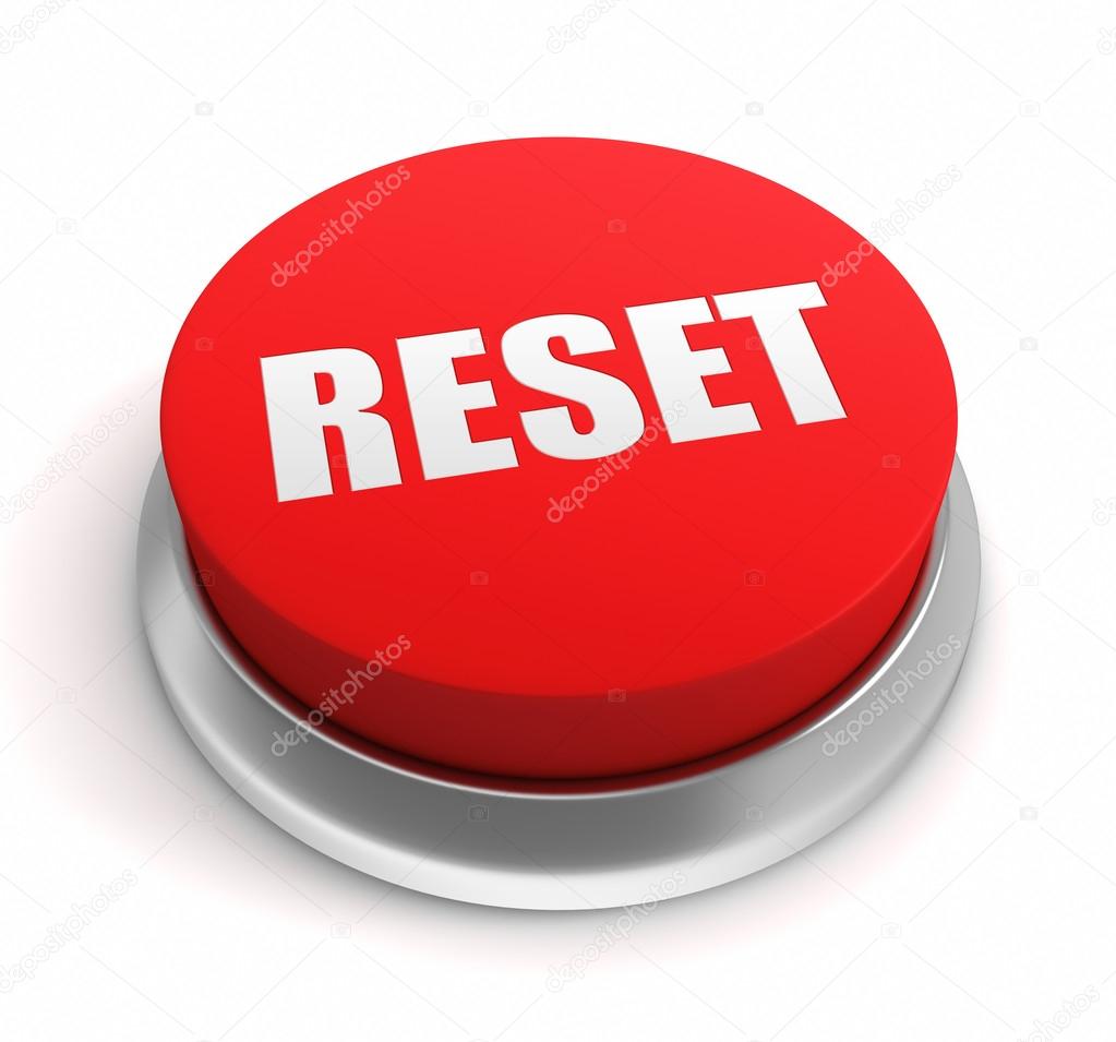 reset button concept 3d illustration