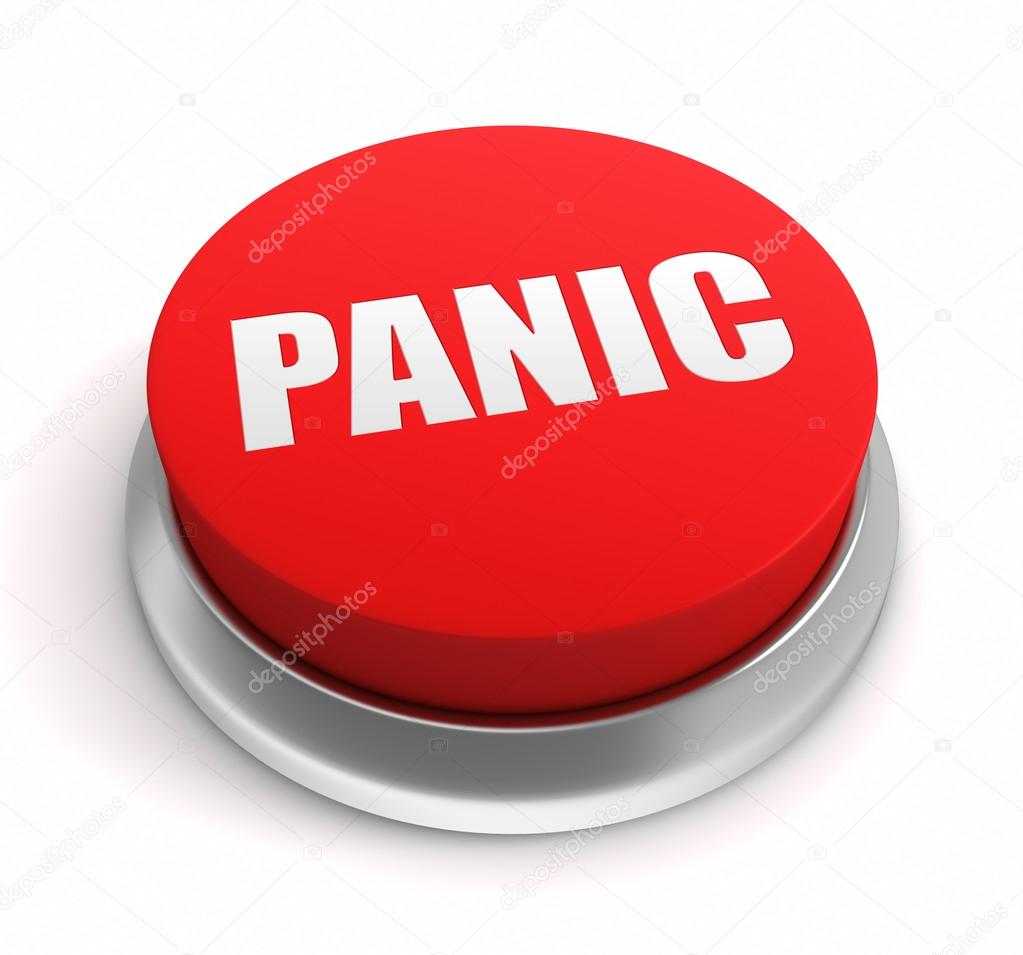 panic button concept 3d illustration