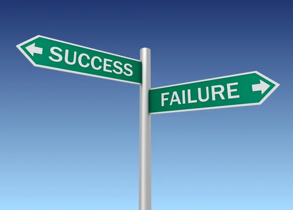 Success failure road sign — Stock Photo, Image