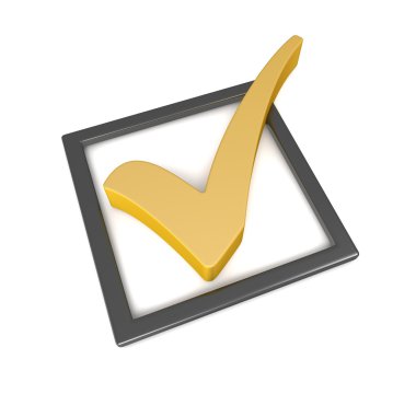 onay işareti kavramı 3d çizim