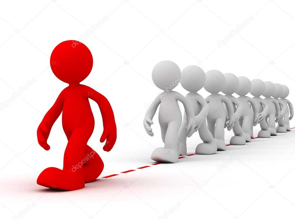 Crowd Following Leader Stock Photo C Mstanley