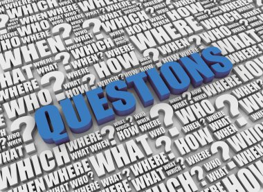 soru kavramı 3d çizim