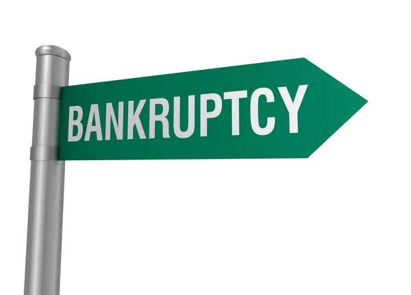 Bankruptcy road sign — Stock Photo, Image