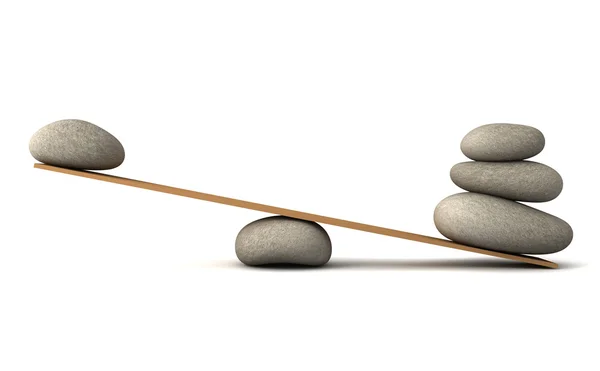 Balancing stones concept 3d illustration — Stock Photo, Image