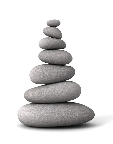 Balancing stones concept 3d illustration — Stock Photo, Image