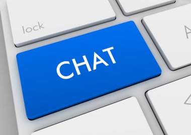 sohbet klavye kavramı 3d çizim