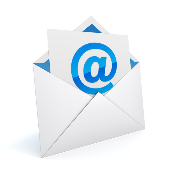 3d иллюстрация концепции электронной почты и конверта
