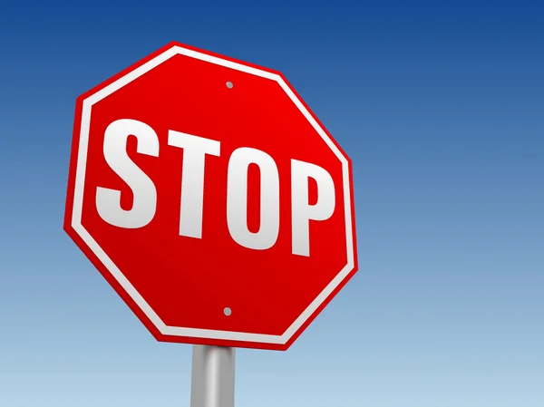 Stop road sign concept 3d illustrazione — Foto Stock