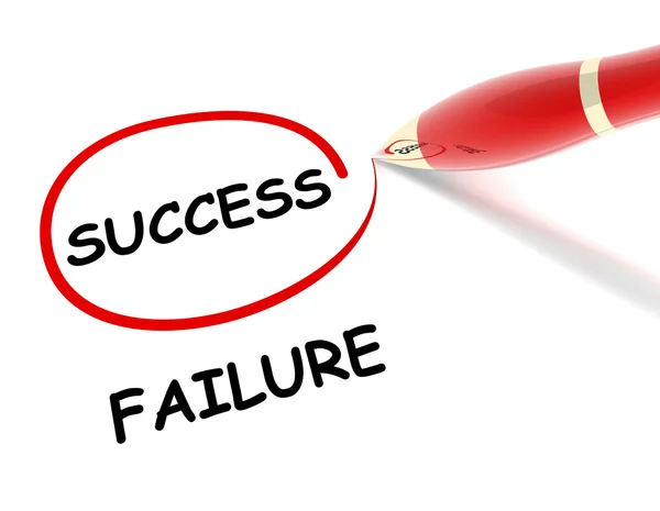 Success failure concept  3d illustration — Stock Photo, Image