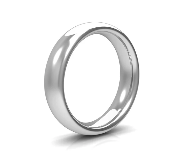 Stříbrné snubní prsteny 3d ilustrace koncept — Stock fotografie