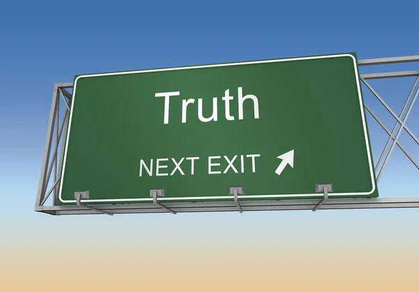 Truth road sign 3d illustration — Stock Photo, Image