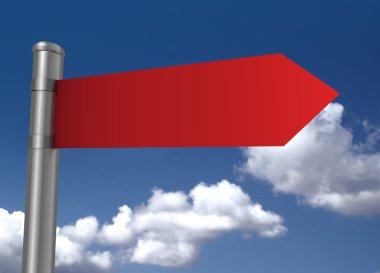 Boş yol işareti 3d çizim