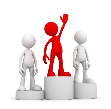 kazanan podyum kavramı 3d çizim