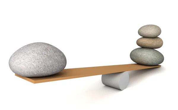 Balancing stenen concept 3d illustratie — Stockfoto